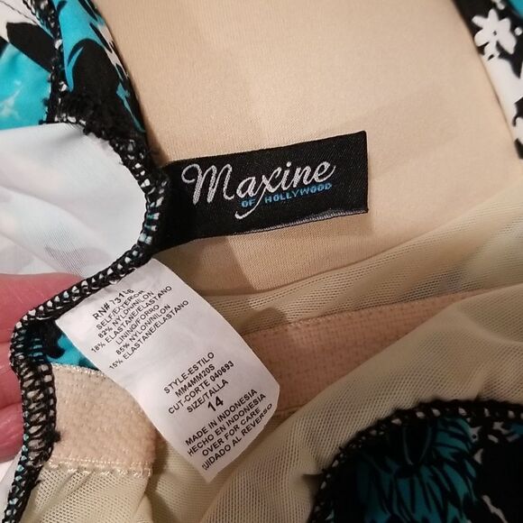 Vintage Maxine One Piece Swimsuit size 14 in like new condition - Picture 11 of 12